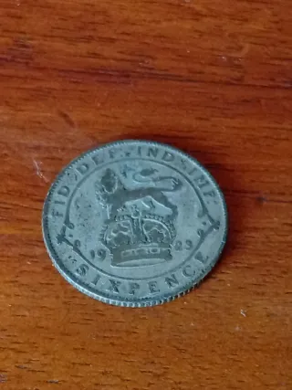 Moneda de Plata Antigua Rey Jorge V 1923