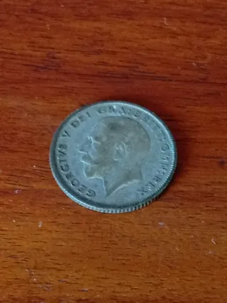 Moneda de Plata Antigua Rey Jorge V 1923