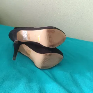 Botines Deichmann Talla 38 Negro Dorado