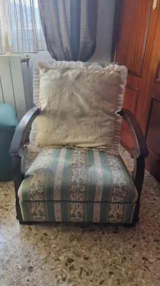 Sillones tapizado floral y cojín