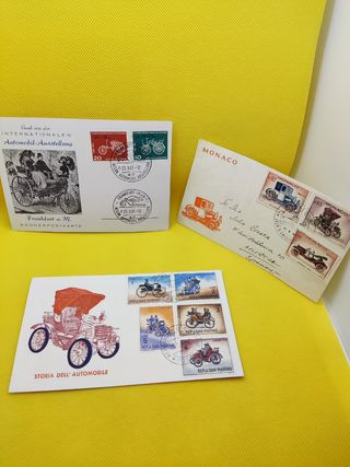 Lote 3 Tarjetas Postales Antiguas Automóviles