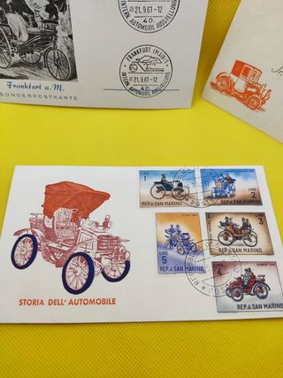 Lote 3 Tarjetas Postales Antiguas Automóviles