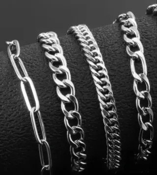 Lote 4 Pulseras Acero Hombre