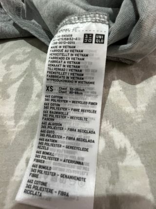 Camiseta Uniqlo Gris Talla XS