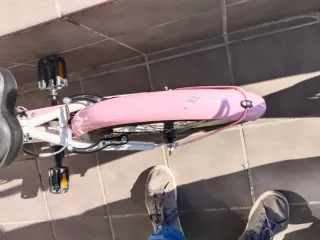 Bicicleta infantil 16 rosa y blanca