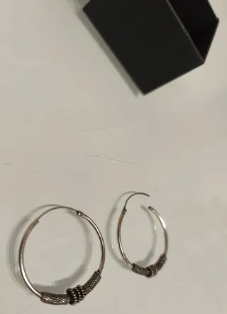 Pendientes de aro plata 30 mm