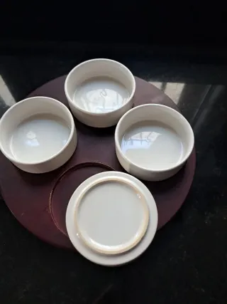 Plato giratorio con 4 cuencos