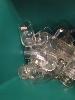 Lote de vasos de cristal