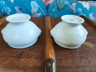 2 ciotole in porcellana bianche