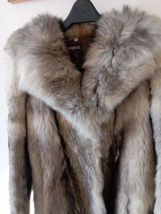 Abrigo piel zorro auténtico