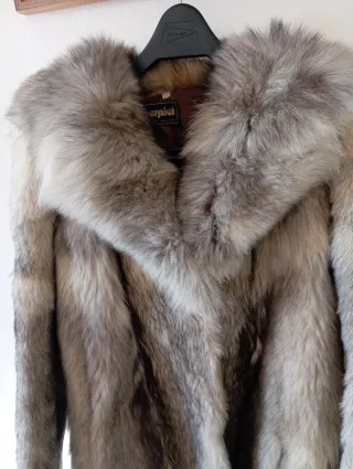 Abrigo piel zorro auténtico