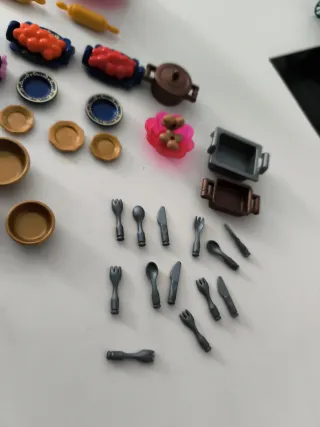 Lote Playmobil Casa Muñecas Accesorios