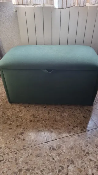 Zapatero baúl tela verde