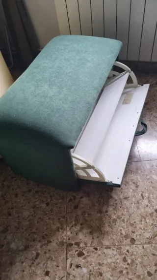 Zapatero baúl tela verde