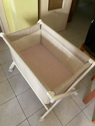 Minicuna bebé plegable con ruedas