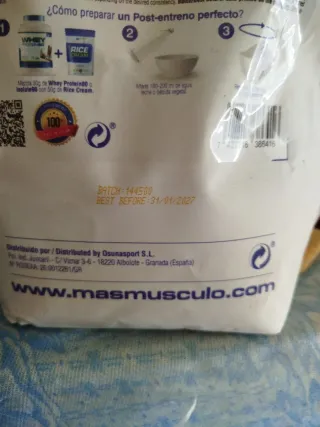 Crema de Arroz MasMusculo Jurassic Choc 2kg