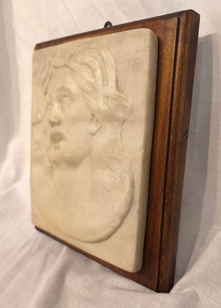 Bassorilievo Marmo Bianco Volto Gesù