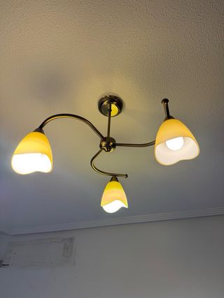 Lámparas salón y dormitorio plata y blanco