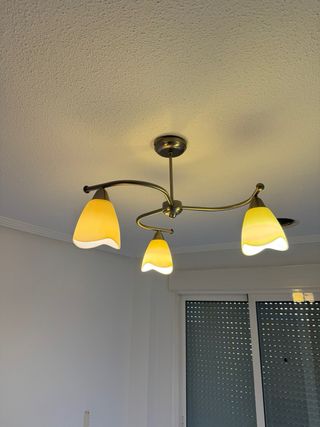 Lámparas salón y dormitorio plata y blanco