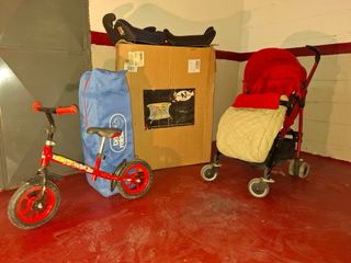 Lote: parque+ silla Bébé Conf+alzador+cuna viaje