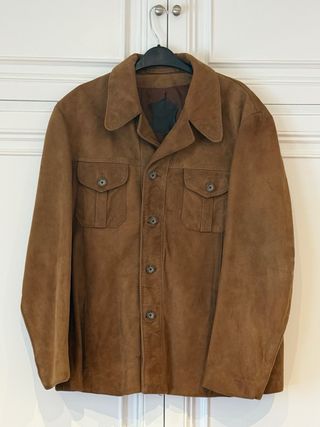 Chaqueta de cuero-ante