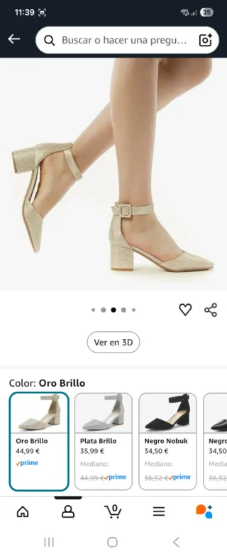 Zapatos de tacón dorados brillantes