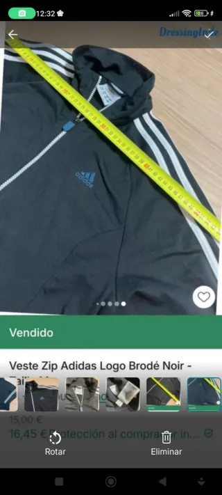 Chaqueta Adidas Negra Talla M