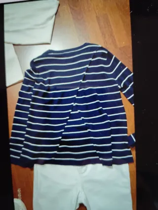 Conjunto 2 piezas rayas blanco y negro