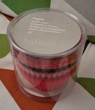 12 Cuencos plástico Ikea/Moldes magdalenas Habitat