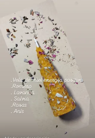 Vela de miel con aroma natural