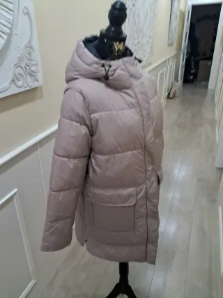 Abrigo largo acolchado mujer