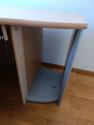 Escritorio de esquina madera y metal