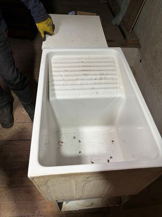 Pila de lavar / fregadero de porcelana