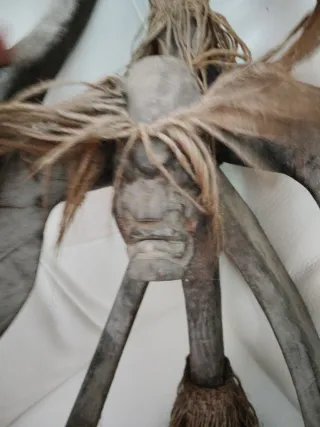 Figura tribal africana tallada a mano, 60 centímet