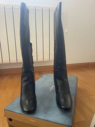 Botas Pepe Jeans Piel Tacón Alto Talla 37