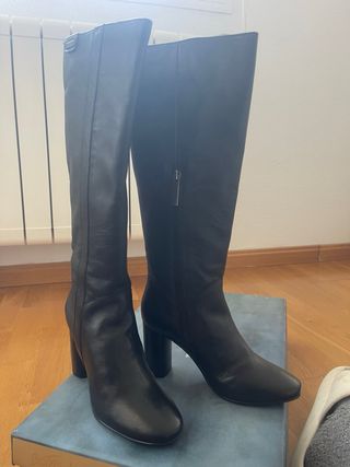 Botas Pepe Jeans Piel Tacón Alto Talla 37