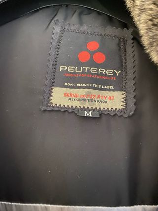 Chaquetón Plumas Peuterey Negro Original