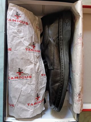 Zapatos Tamicus Hombre Talla 42 Negro. Piel.