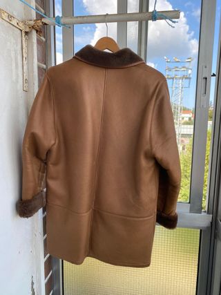 Abrigo Piel Vintage Marrón