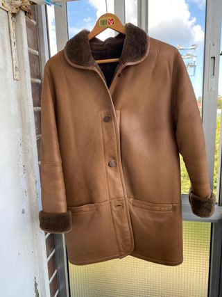 Abrigo Piel Vintage Marrón