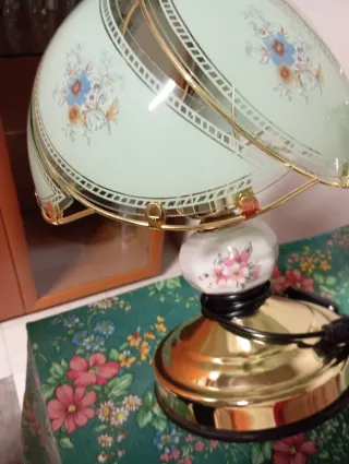 2 Lampade da tavolo vetro e metallo