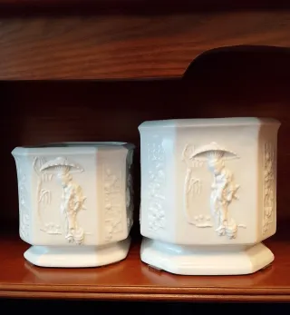 Juego de 2 macetas de cerámica