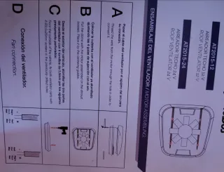 Aireador para furgonetas  camper a 12v dobleefecto
