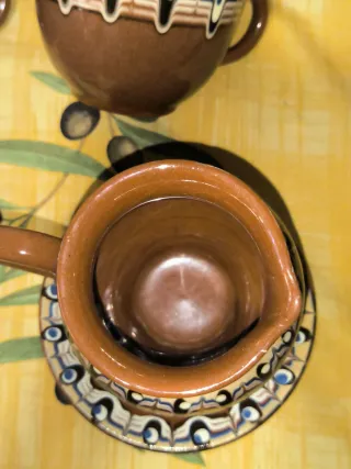 Juego Café Vintage (+ de 30 años) Cerámica Marrón