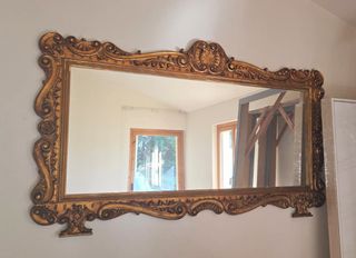 Specchio decorativo legno dorato