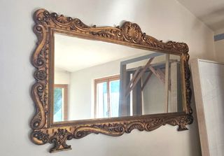 Specchio decorativo legno dorato