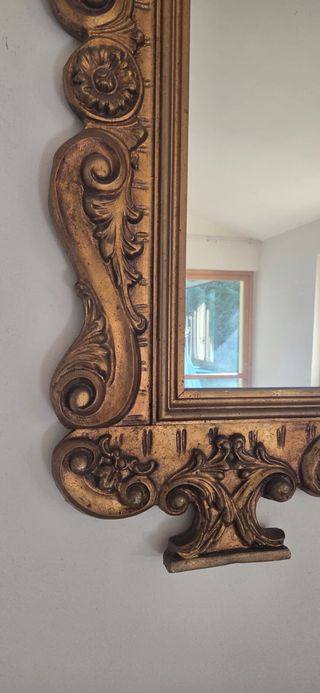 Specchio decorativo legno dorato