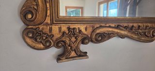 Specchio decorativo legno dorato
