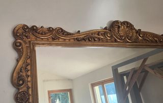 Specchio decorativo legno dorato