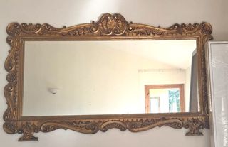 Specchio decorativo legno dorato